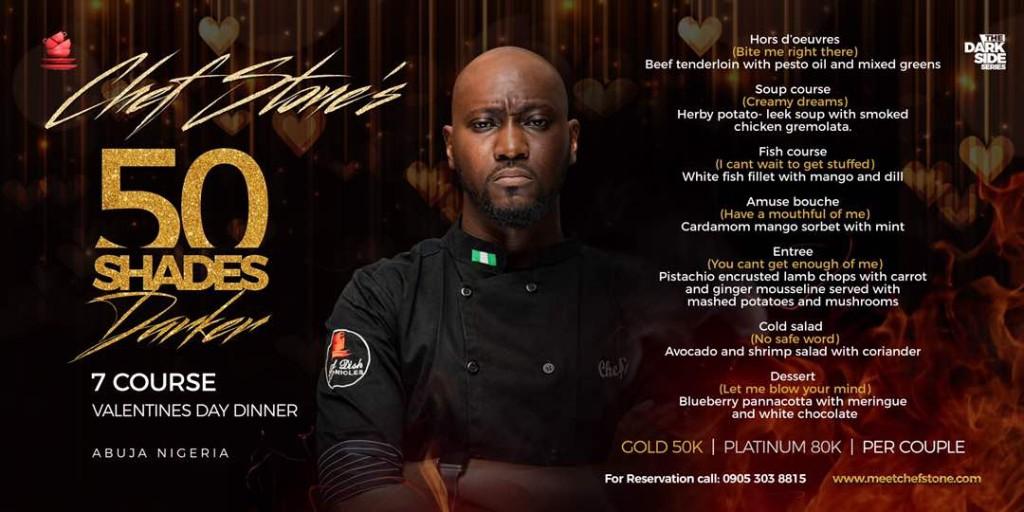 Chef Stone Valentine Menu