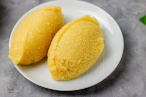 Yellow Eba in a White Plate