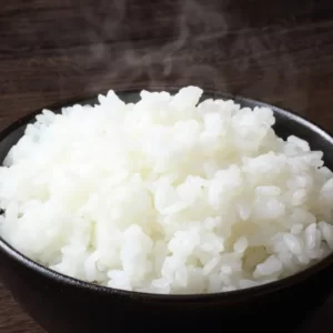 white boiled rice in a bowl